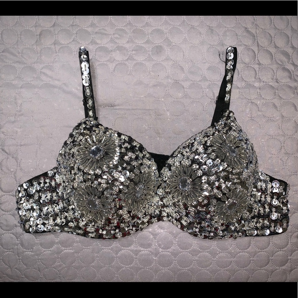 Sequins Rave festival bra